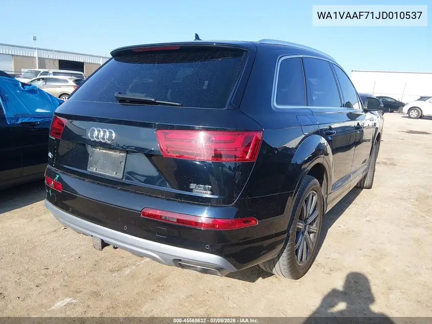 2018 Audi Q7 3.0T Premium VIN: WA1VAAF71JD010537 Lot: 45565632