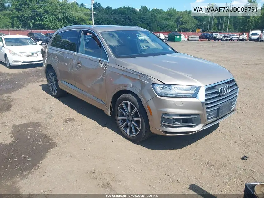 2018 Audi Q7 3.0T Premium VIN: WA1VAAF7XJD009791 Lot: 45569929