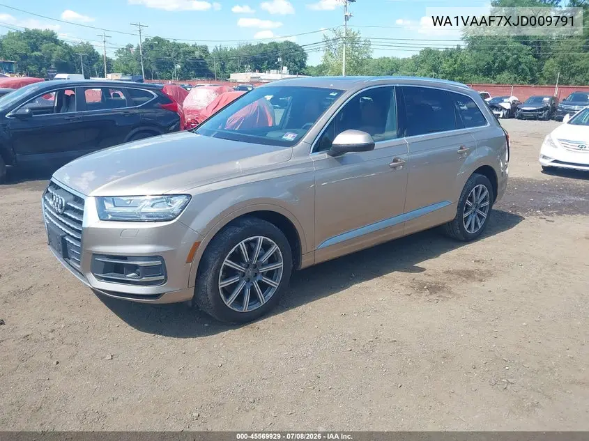 2018 Audi Q7 3.0T Premium VIN: WA1VAAF7XJD009791 Lot: 45569929
