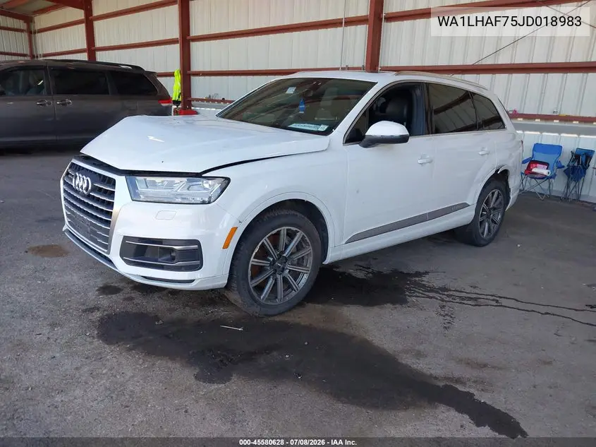 2018 Audi Q7 2.0T Premium VIN: WA1LHAF75JD018983 Lot: 45580628