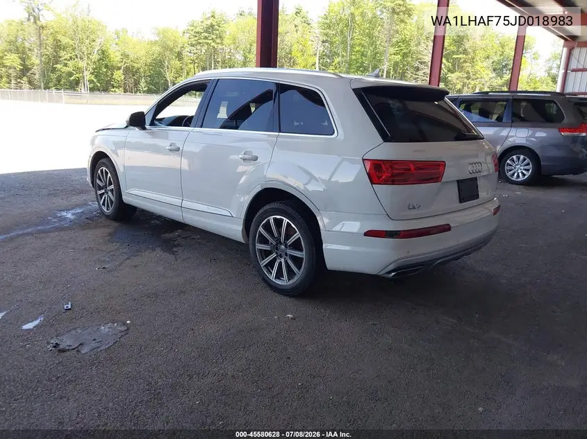2018 Audi Q7 2.0T Premium VIN: WA1LHAF75JD018983 Lot: 45580628