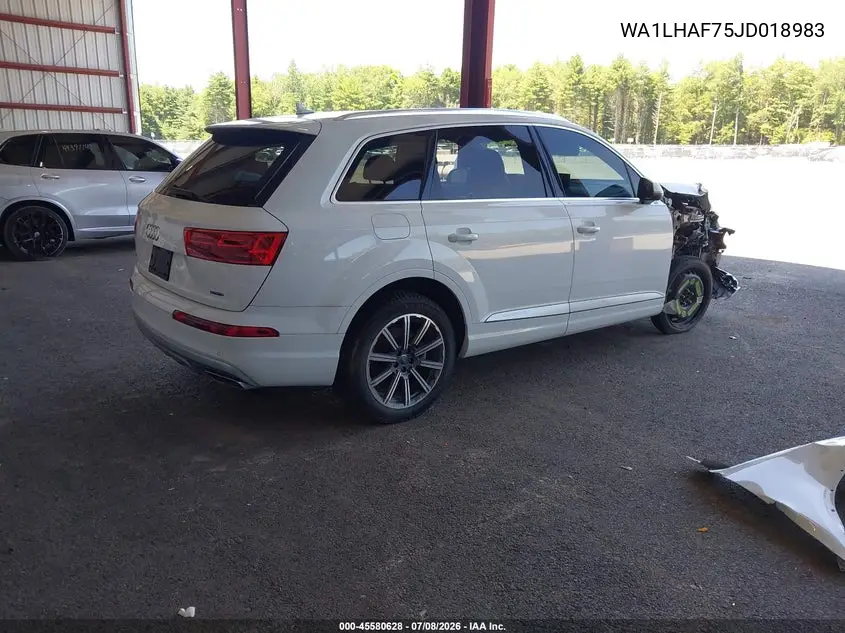 2018 Audi Q7 2.0T Premium VIN: WA1LHAF75JD018983 Lot: 45580628