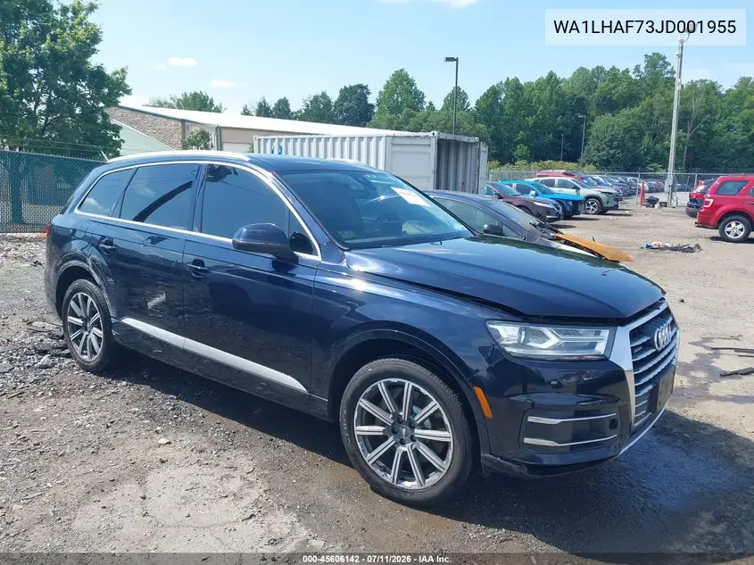 2018 Audi Q7 2.0T Premium VIN: WA1LHAF73JD001955 Lot: 45606142