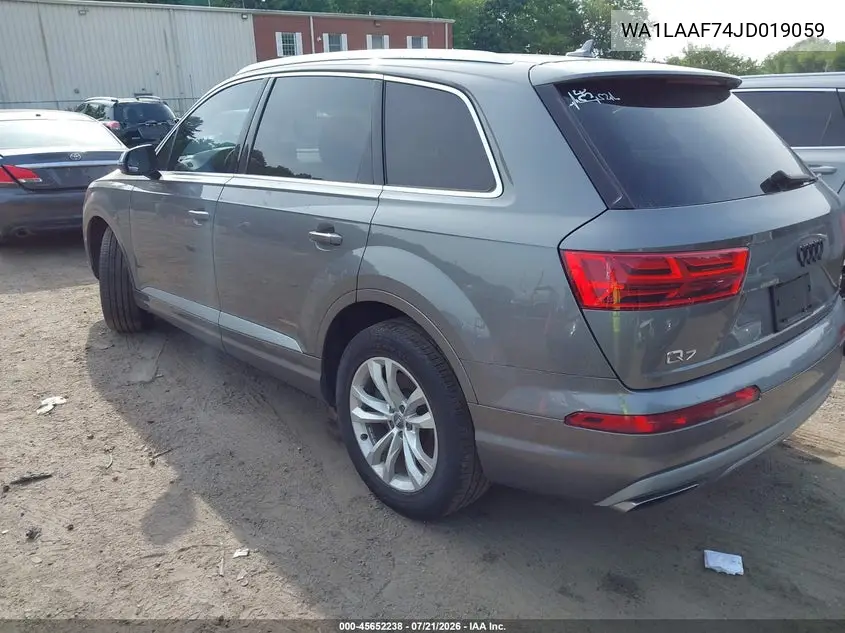 2018 Audi Q7 3.0T Premium VIN: WA1LAAF74JD019059 Lot: 45652238