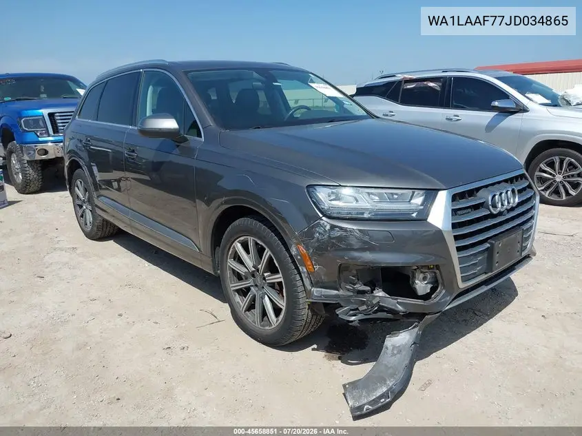 2018 Audi Q7 3.0T Premium VIN: WA1LAAF77JD034865 Lot: 45658851