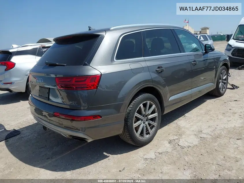 2018 Audi Q7 3.0T Premium VIN: WA1LAAF77JD034865 Lot: 45658851