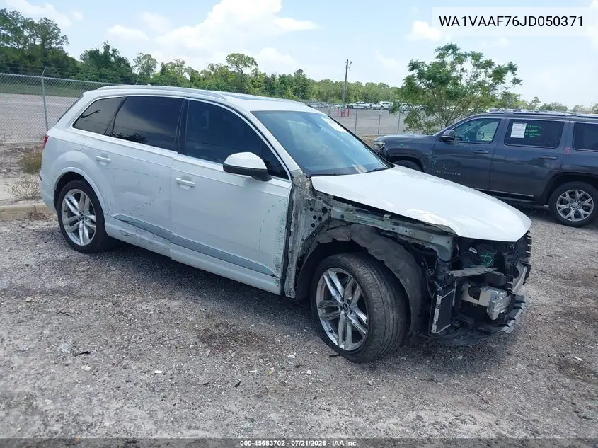 2018 Audi Q7 3.0T Premium VIN: WA1VAAF76JD050371 Lot: 45683702