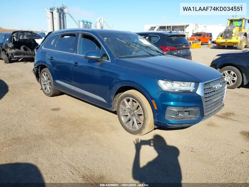 WA1LAAF74KD034551 2019 Audi Q7