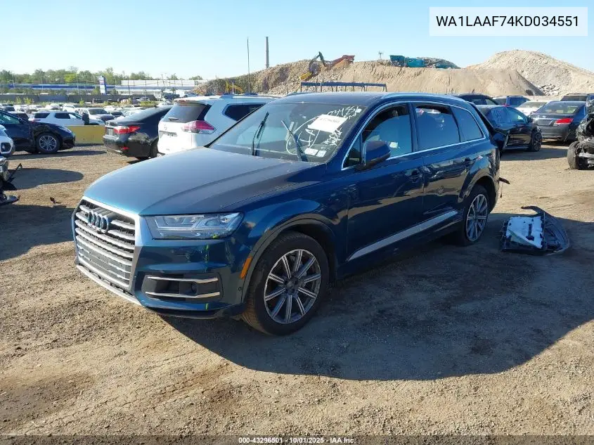 WA1LAAF74KD034551 2019 Audi Q7