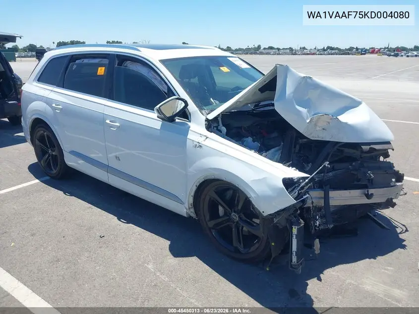 2019 Audi Q7 55 Premium VIN: WA1VAAF75KD004080 Lot: 45450313