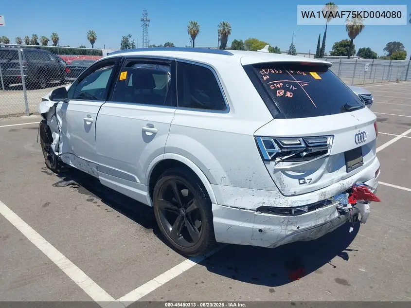 2019 Audi Q7 55 Premium VIN: WA1VAAF75KD004080 Lot: 45450313