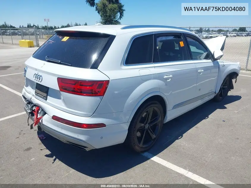 2019 Audi Q7 55 Premium VIN: WA1VAAF75KD004080 Lot: 45450313