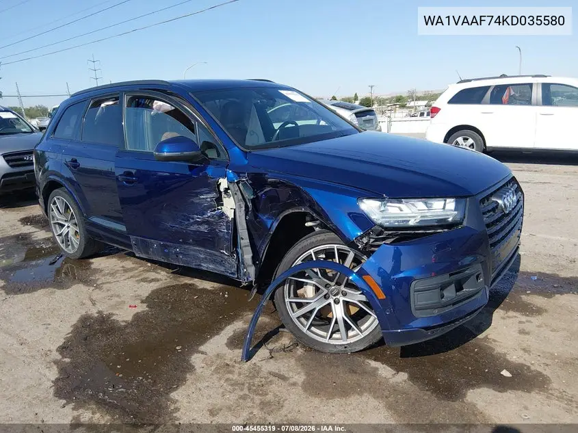 2019 Audi Q7 55 Premium VIN: WA1VAAF74KD035580 Lot: 45455319