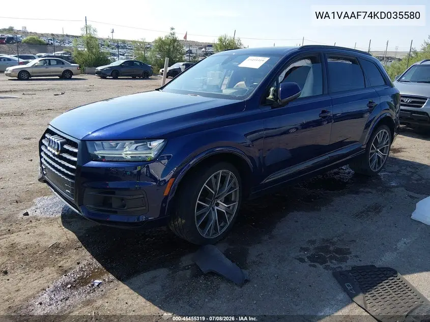 2019 Audi Q7 55 Premium VIN: WA1VAAF74KD035580 Lot: 45455319