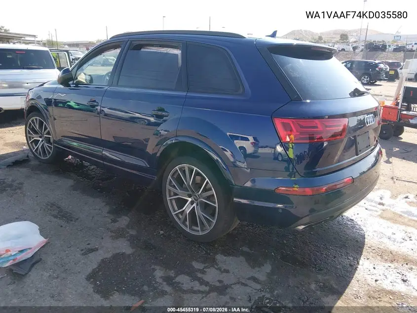 2019 Audi Q7 55 Premium VIN: WA1VAAF74KD035580 Lot: 45455319