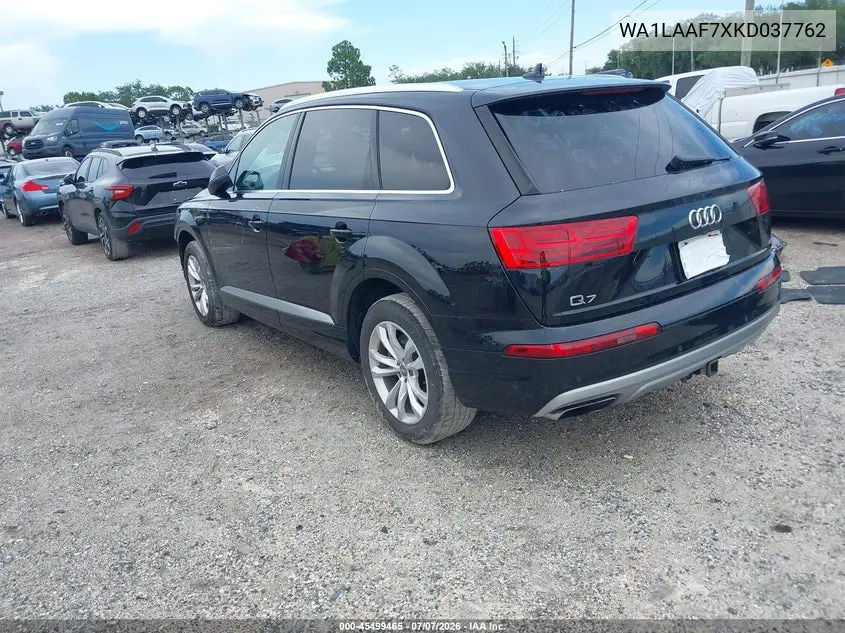 2019 Audi Q7 55 Premium/55 Se Premium VIN: WA1LAAF7XKD037762 Lot: 45499465