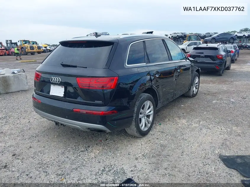 2019 Audi Q7 55 Premium/55 Se Premium VIN: WA1LAAF7XKD037762 Lot: 45499465