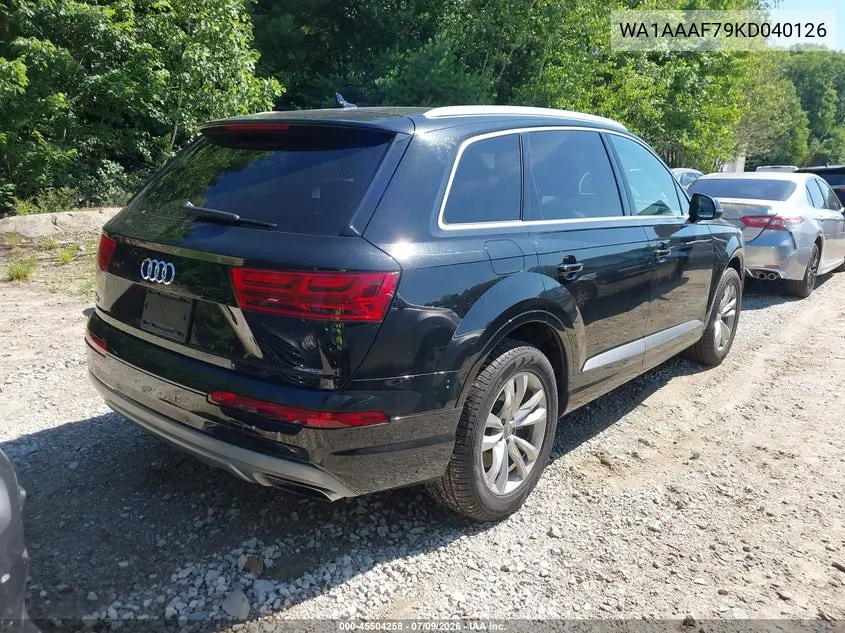 2019 Audi Q7 55 Premium/55 Se Premium VIN: WA1AAAF79KD040126 Lot: 45504258