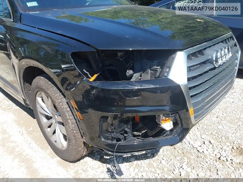 2019 Audi Q7 55 Premium/55 Se Premium VIN: WA1AAAF79KD040126 Lot: 45504258