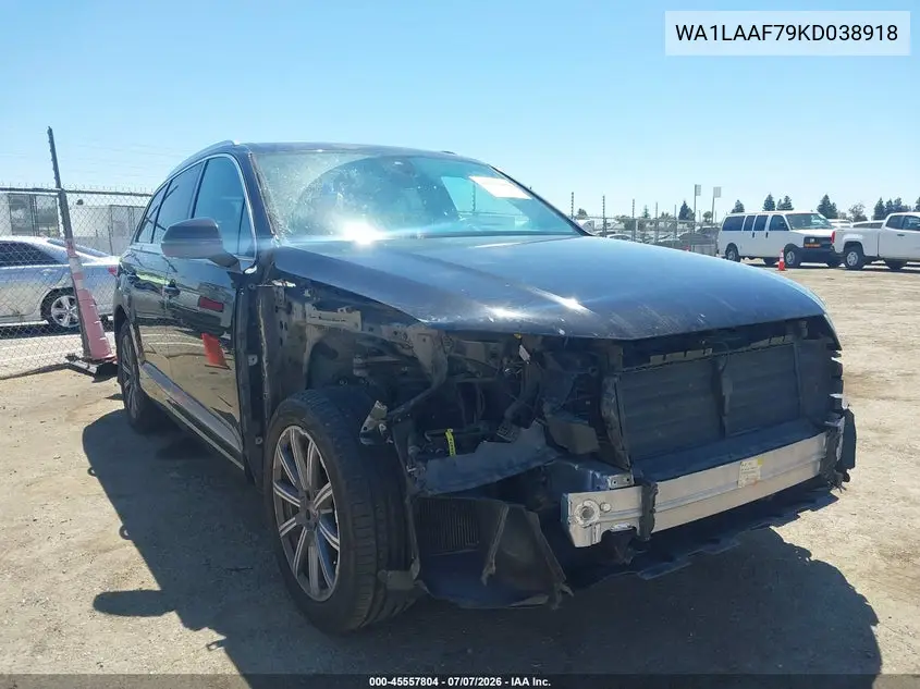 2019 Audi Q7 55 Premium/55 Se Premium VIN: WA1LAAF79KD038918 Lot: 45557804