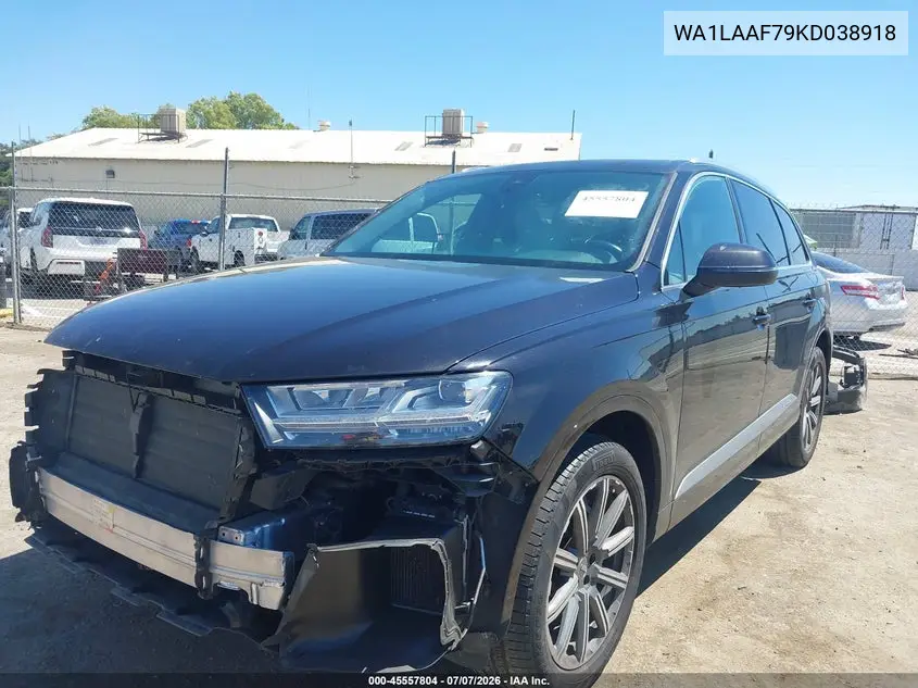 2019 Audi Q7 55 Premium/55 Se Premium VIN: WA1LAAF79KD038918 Lot: 45557804