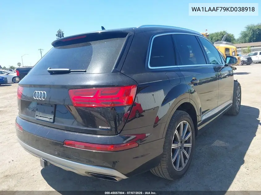 2019 Audi Q7 55 Premium/55 Se Premium VIN: WA1LAAF79KD038918 Lot: 45557804