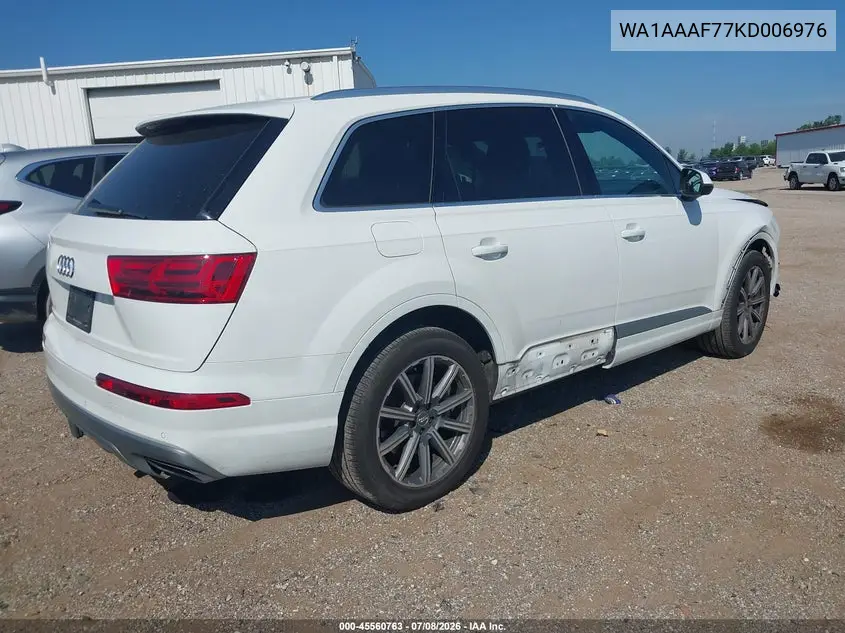 2019 Audi Q7 55 Premium/55 Se Premium VIN: WA1AAAF77KD006976 Lot: 45560763