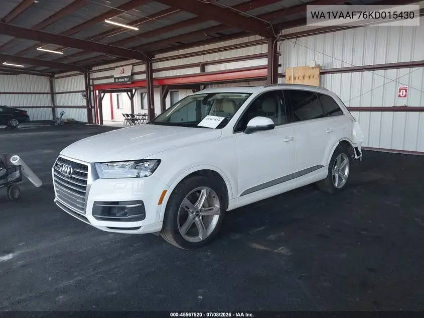 2019 Audi Q7 55 Premium VIN: WA1VAAF76KD015430 Lot: 45567520