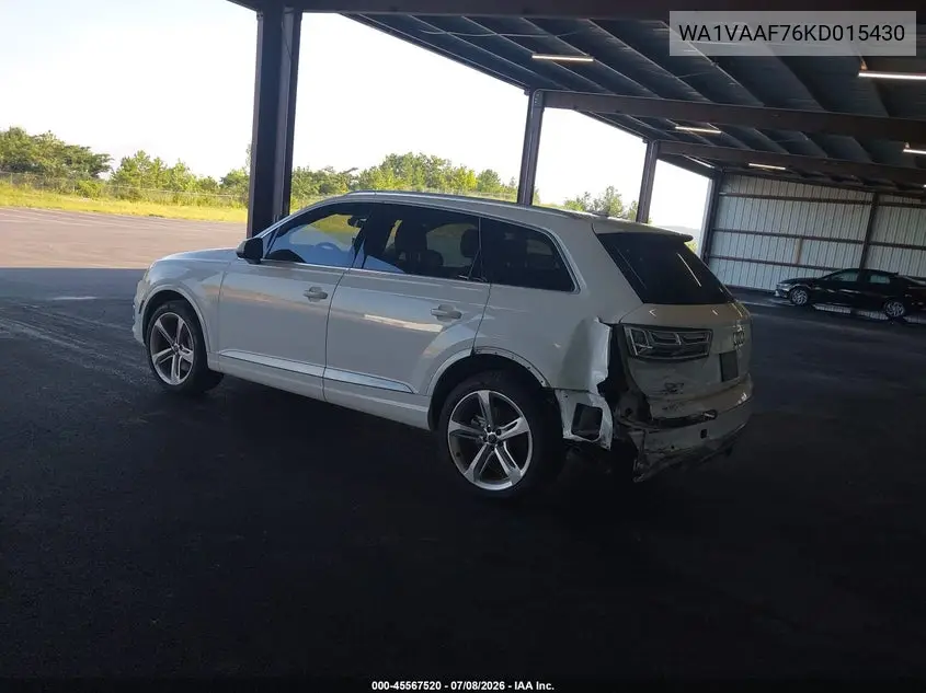 2019 Audi Q7 55 Premium VIN: WA1VAAF76KD015430 Lot: 45567520