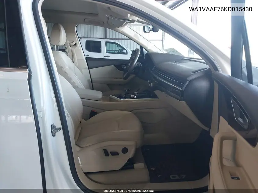 2019 Audi Q7 55 Premium VIN: WA1VAAF76KD015430 Lot: 45567520