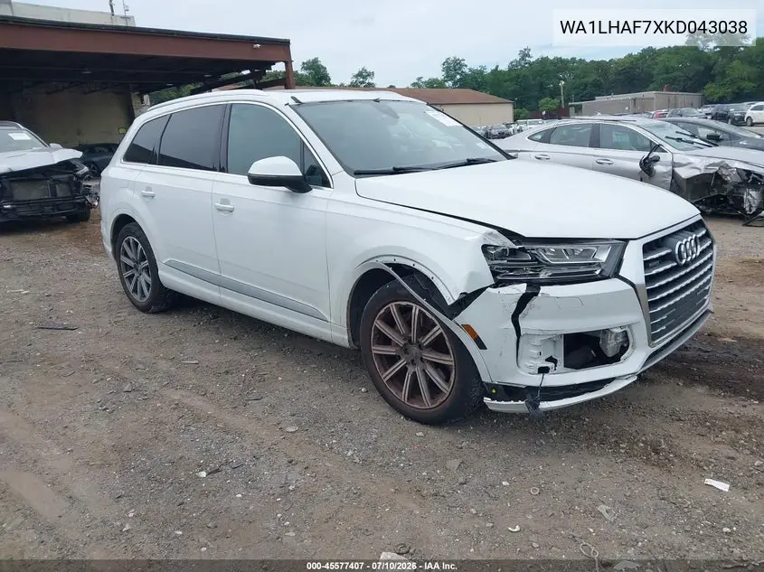 2019 Audi Q7 45 Premium VIN: WA1LHAF7XKD043038 Lot: 45577407