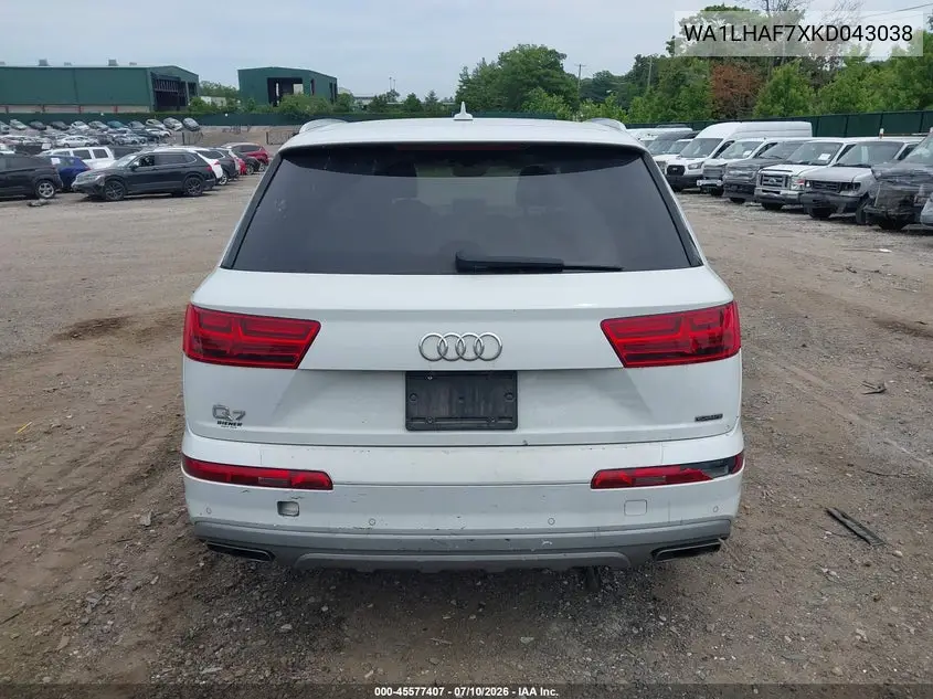 2019 Audi Q7 45 Premium VIN: WA1LHAF7XKD043038 Lot: 45577407