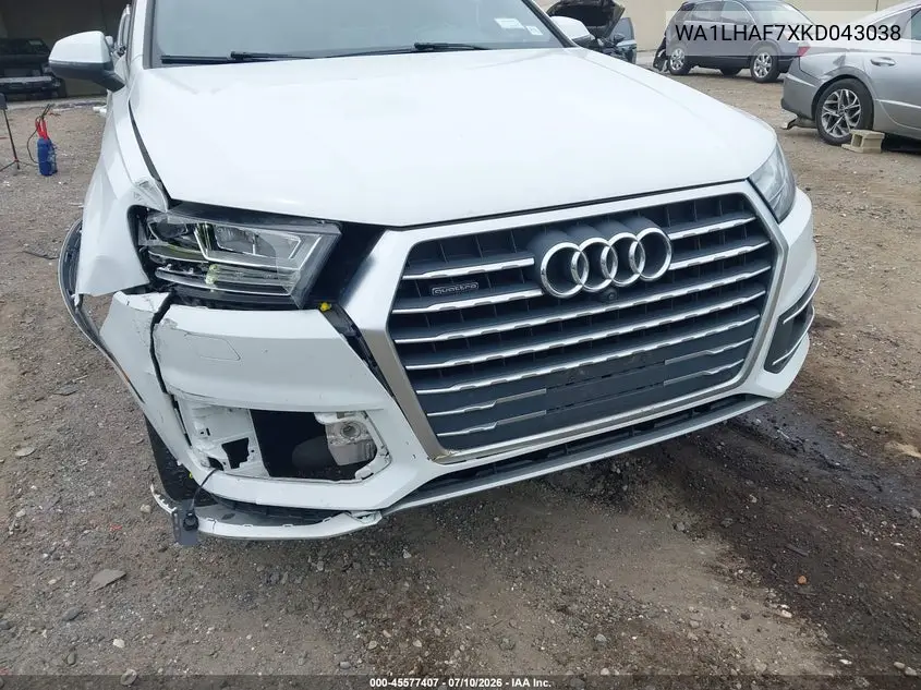 2019 Audi Q7 45 Premium VIN: WA1LHAF7XKD043038 Lot: 45577407