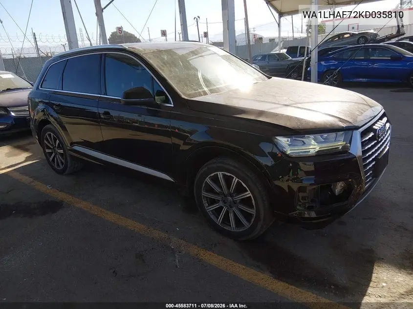 2019 Audi Q7 45 Premium VIN: WA1LHAF72KD035810 Lot: 45583711