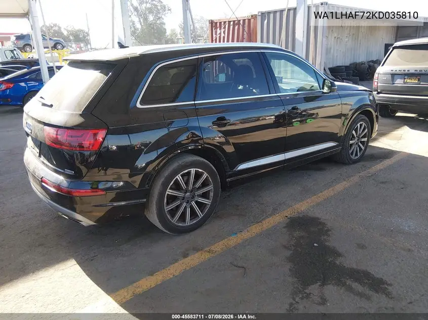 2019 Audi Q7 45 Premium VIN: WA1LHAF72KD035810 Lot: 45583711