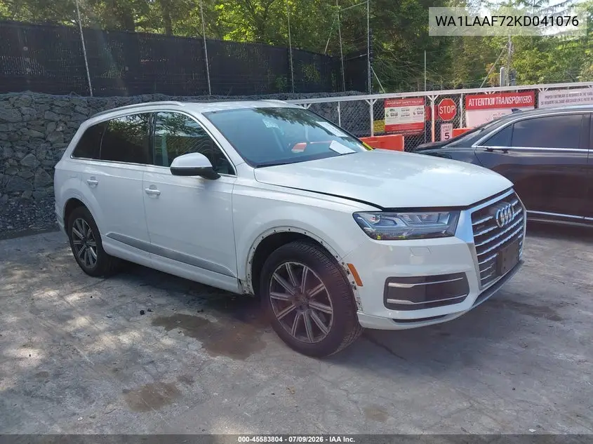 2019 Audi Q7 55 Premium/55 Se Premium VIN: WA1LAAF72KD041076 Lot: 45583804
