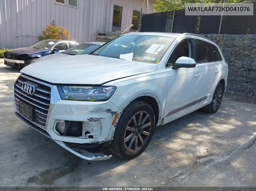 2019 Audi Q7 55 Premium/55 Se Premium VIN: WA1LAAF72KD041076 Lot: 45583804