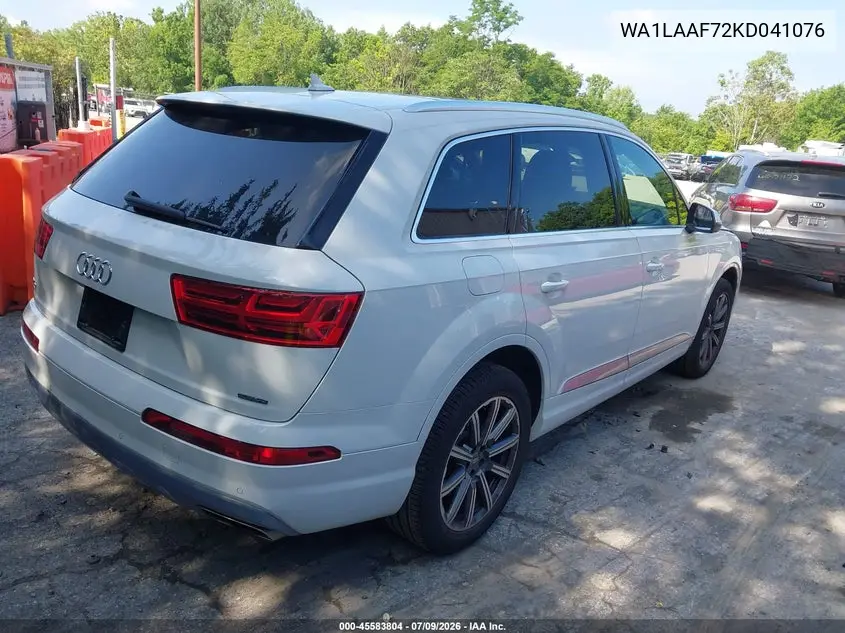 2019 Audi Q7 55 Premium/55 Se Premium VIN: WA1LAAF72KD041076 Lot: 45583804