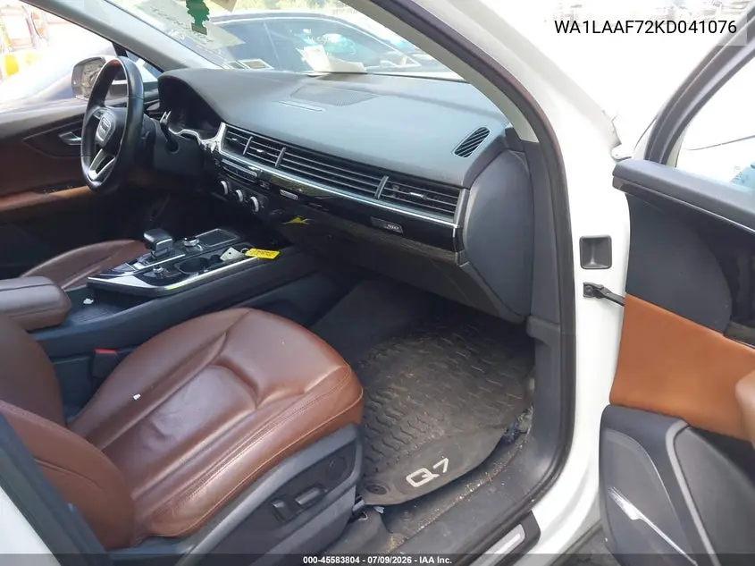2019 Audi Q7 55 Premium/55 Se Premium VIN: WA1LAAF72KD041076 Lot: 45583804