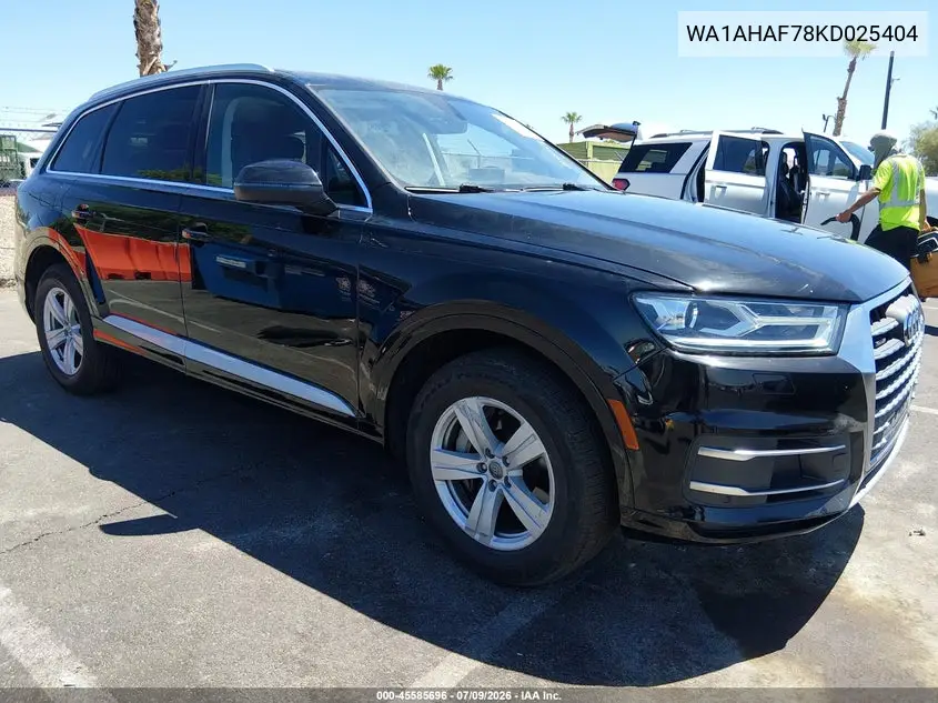 2019 Audi Q7 45 Premium/45 Se Premium VIN: WA1AHAF78KD025404 Lot: 45585696