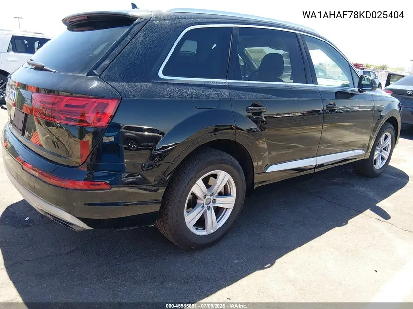 2019 Audi Q7 45 Premium/45 Se Premium VIN: WA1AHAF78KD025404 Lot: 45585696