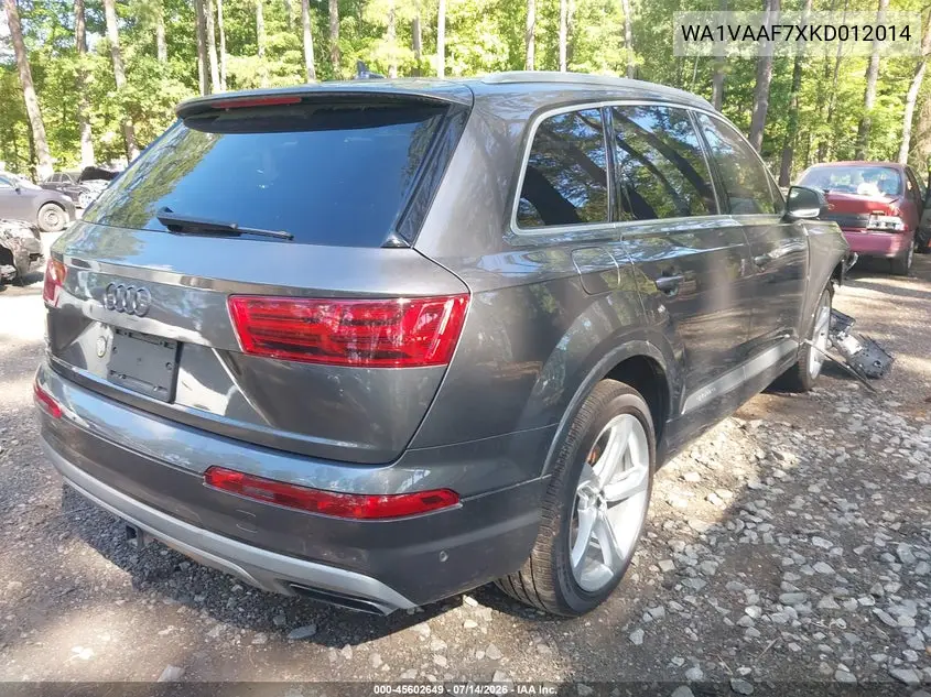 2019 Audi Q7 55 Premium VIN: WA1VAAF7XKD012014 Lot: 45602649