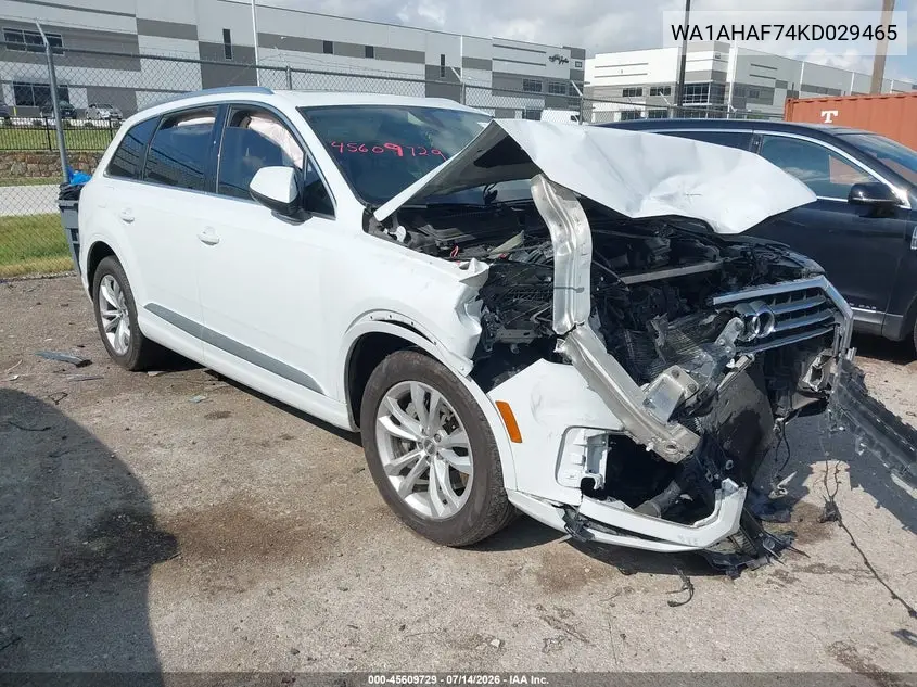 2019 Audi Q7 45 Premium/45 Se Premium VIN: WA1AHAF74KD029465 Lot: 45609729