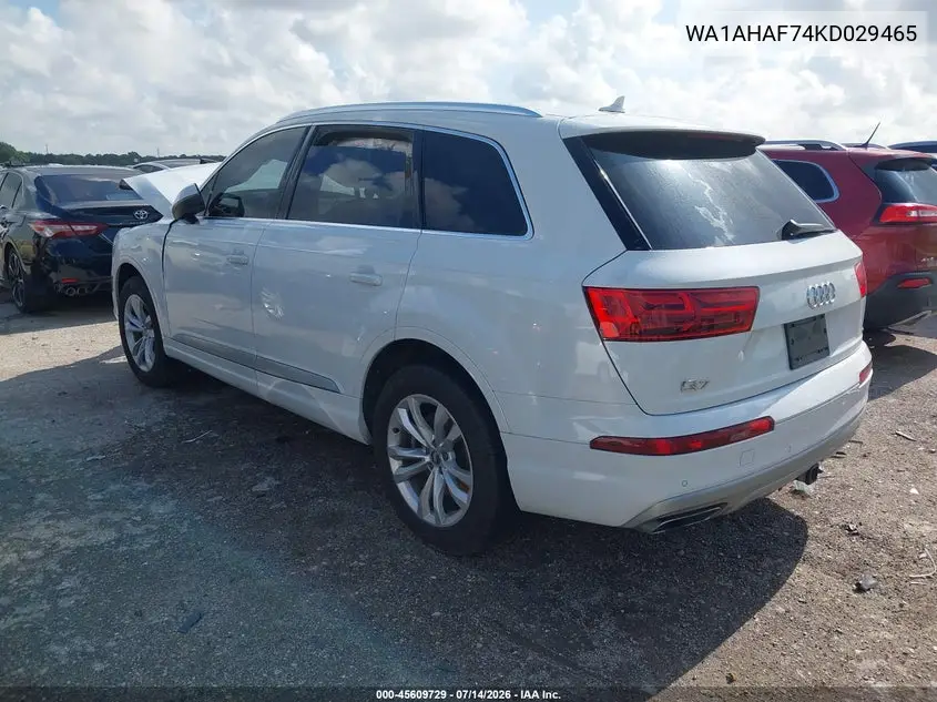 2019 Audi Q7 45 Premium/45 Se Premium VIN: WA1AHAF74KD029465 Lot: 45609729