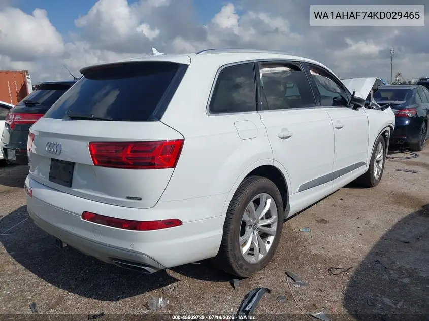 2019 Audi Q7 45 Premium/45 Se Premium VIN: WA1AHAF74KD029465 Lot: 45609729