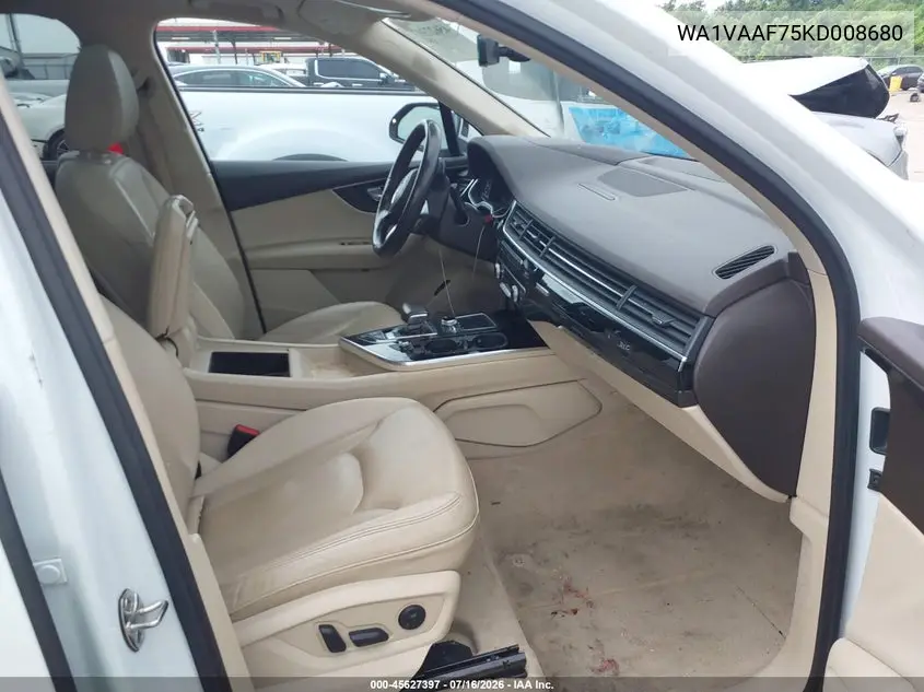 2019 Audi Q7 55 Premium VIN: WA1VAAF75KD008680 Lot: 45627397