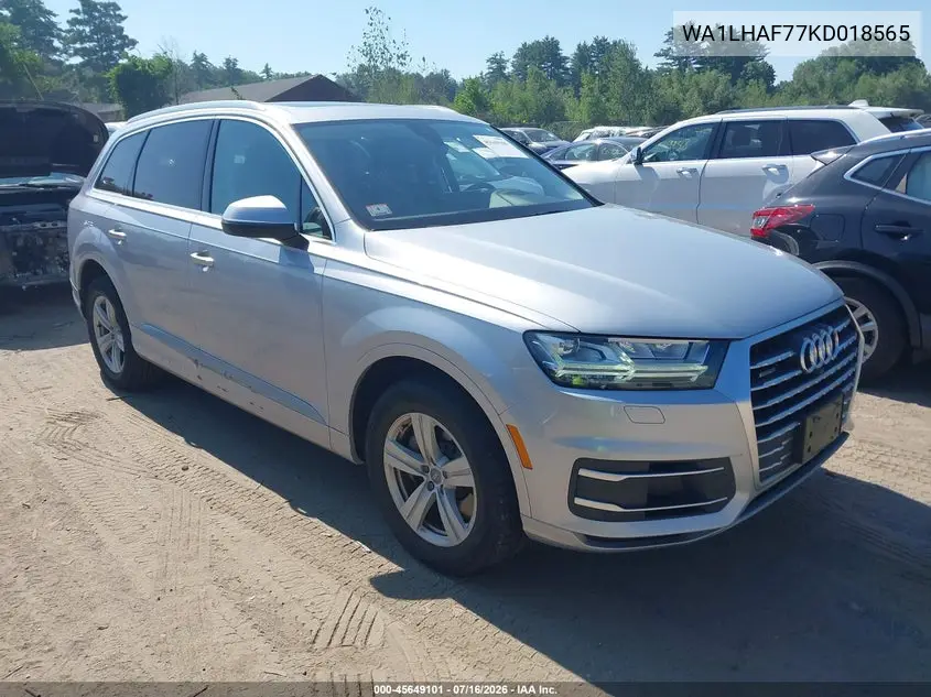 2019 Audi Q7 45 Premium/45 Se Premium VIN: WA1LHAF77KD018565 Lot: 45649101