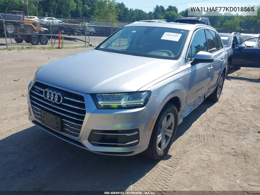 2019 Audi Q7 45 Premium/45 Se Premium VIN: WA1LHAF77KD018565 Lot: 45649101