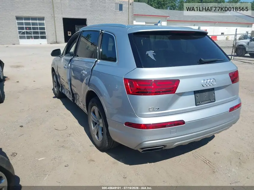 2019 Audi Q7 45 Premium/45 Se Premium VIN: WA1LHAF77KD018565 Lot: 45649101