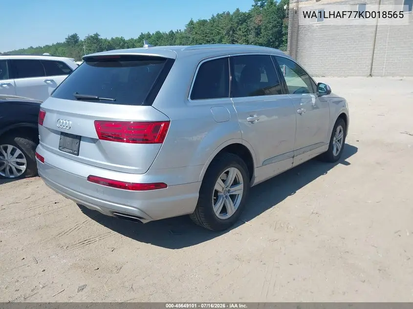 2019 Audi Q7 45 Premium/45 Se Premium VIN: WA1LHAF77KD018565 Lot: 45649101